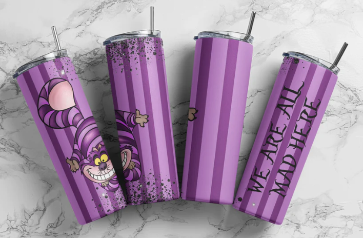 Cheshire Alice in Wonderland Tumbler 20oz