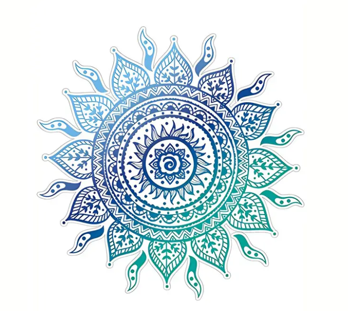 Blue Gradient Mandala Decal