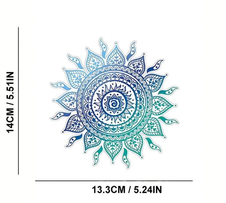 Blue Gradient Mandala Decal