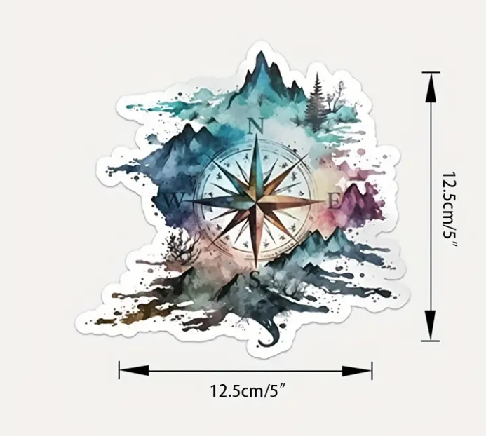 Not All Those Who Wander Are Lost Compass Waterproof Vinyl Decal