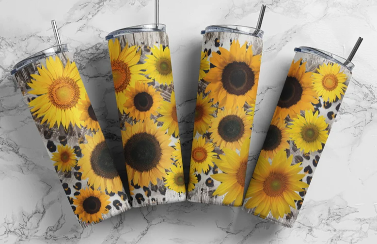 Rustic Sunflowers Tumbler 20oz