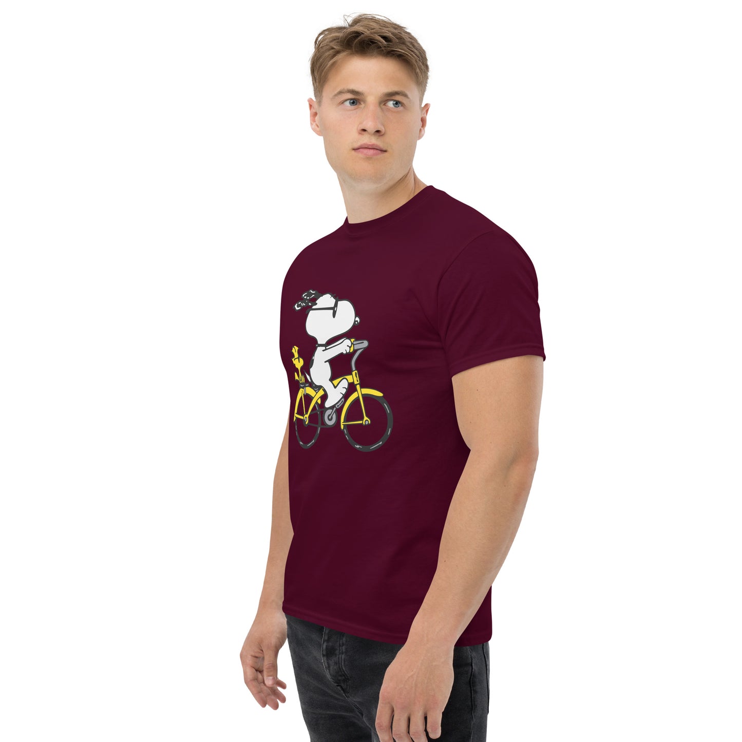 Ridding Snoopy and Woodstock Unisex classic tee