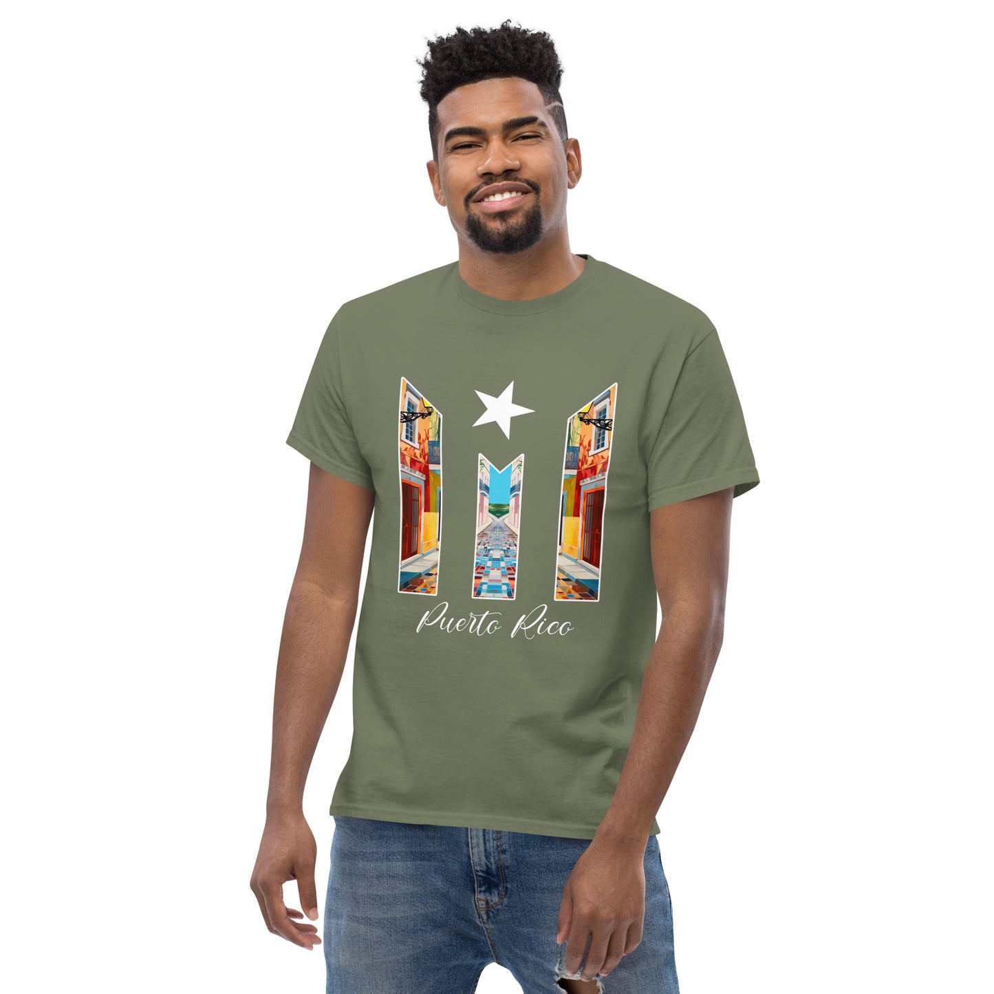 Puerto Rico Bandera Old San Juan Unisex classic tee
