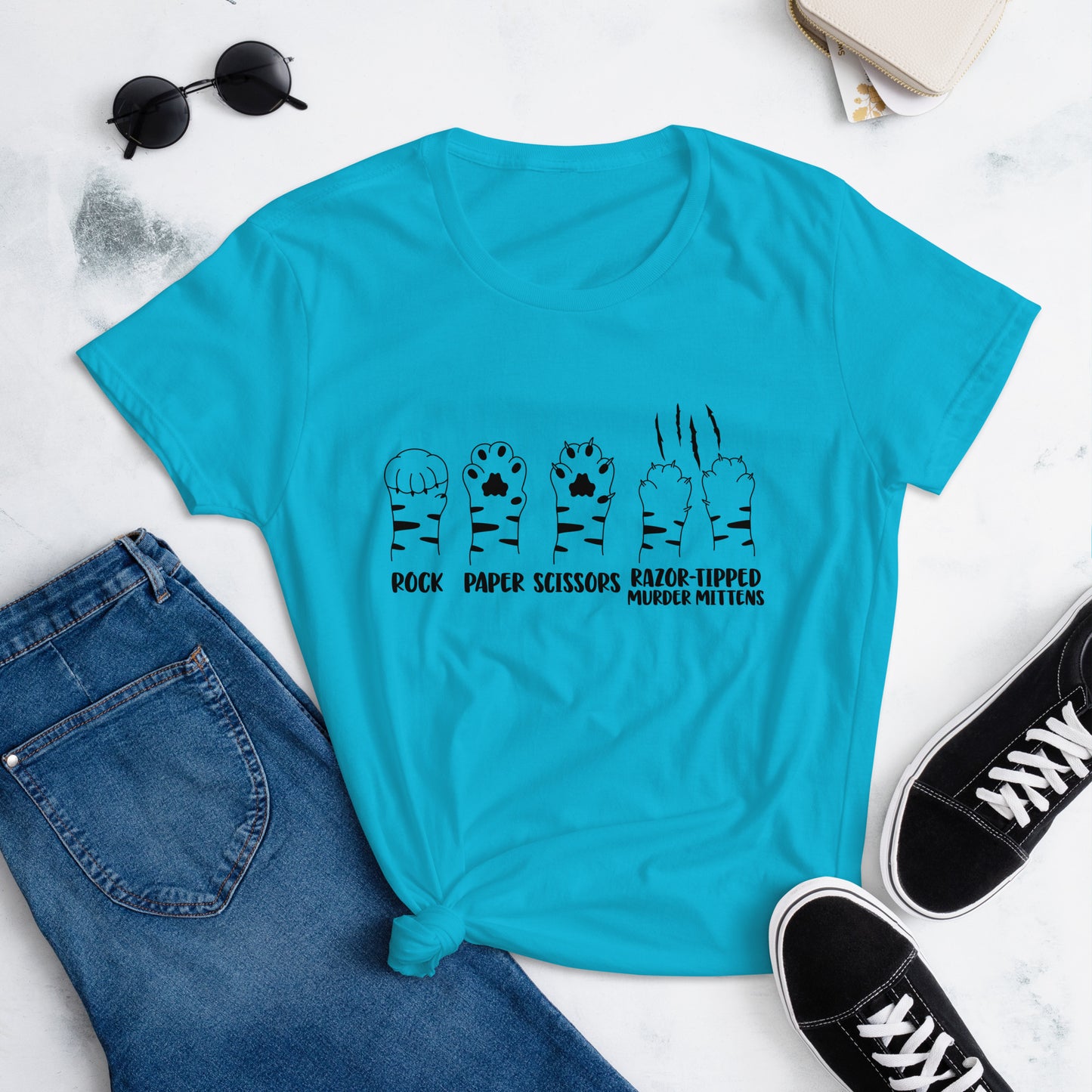 Rock Paper Scissors Razor Women's short sleeve t-shirt