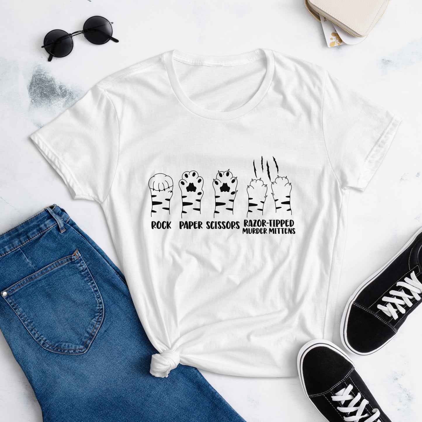 Rock Paper Scissors Razor Women's short sleeve t-shirt