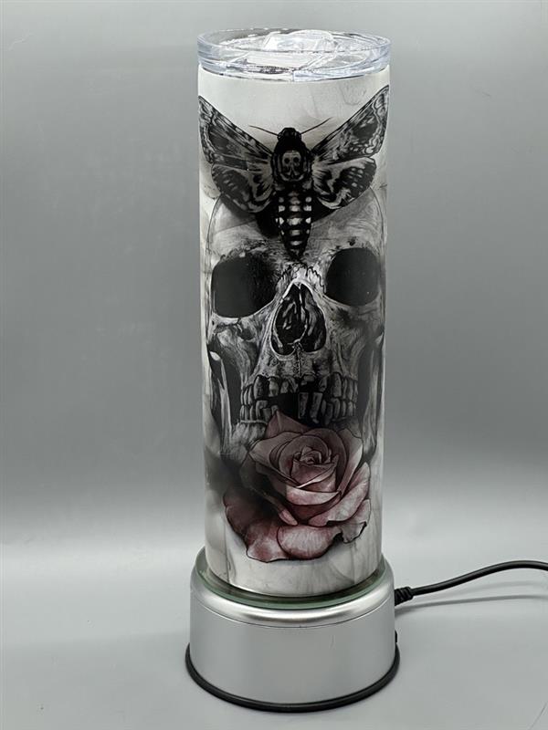 Skull Roses and Moth Epoxy Tumbler 20oz
