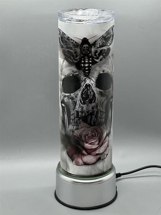 Skull Roses and Moth Epoxy Tumbler 20oz