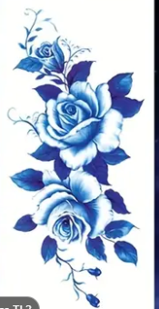 Light Blue Roses Tattoo