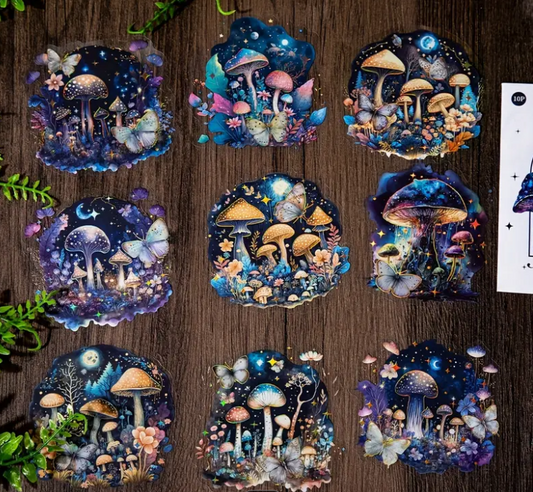 Multicolor Mushrooms Collection 10 pieces