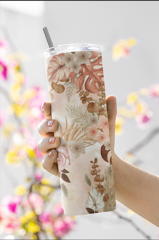 Boho Flowers Tumbler 20oz