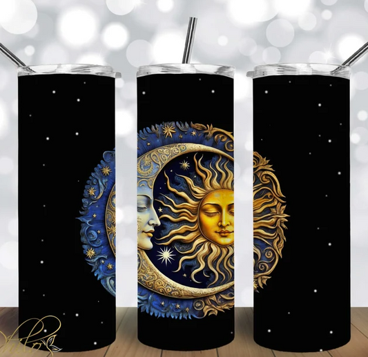 Celestial Sun Moon Tumbler 20oz
