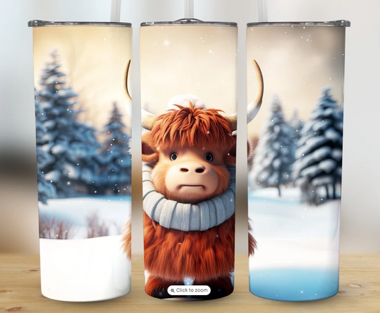 Highland Cow Tumbler 20oz