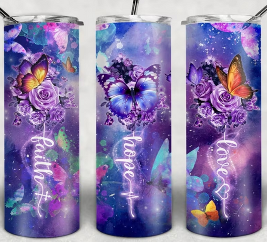 Faith Hope Love Tumbler 20oz
