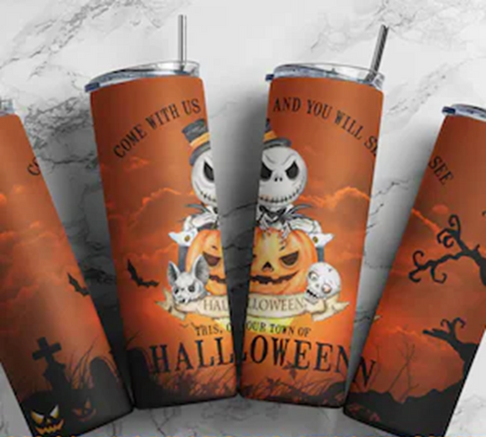 Jack Nightmare Before Christmas Halloween Tumbler 20oz