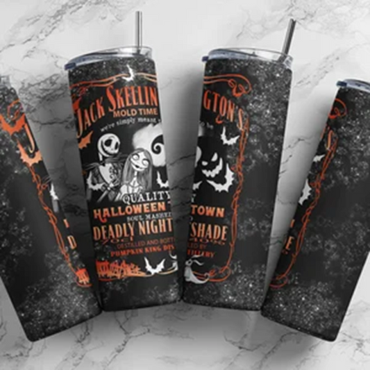 Jack Skelliton and Sally Nightmare Before Christmas Tumbler 20oz