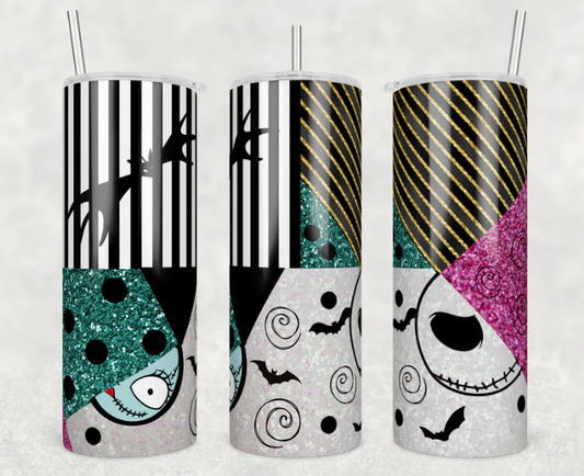 Jack and Sally Nightmare Before Christmas Tumbler 20oz