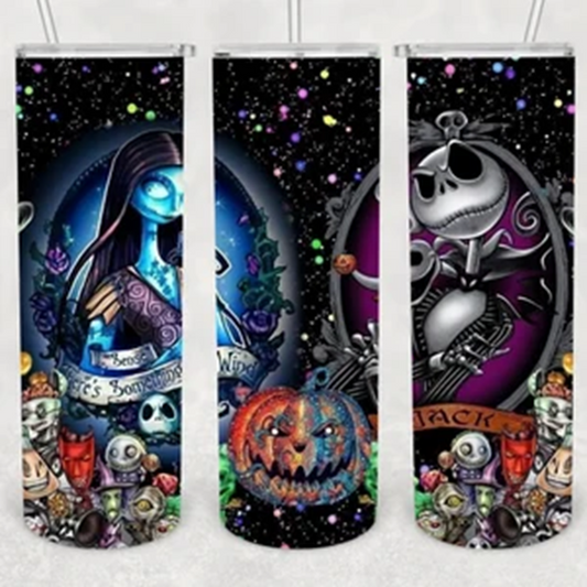 Jack and Sally Nightmare Before Christmas Tumbler 20oz