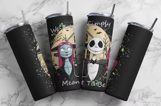 Jack and Sally Nightmare Before Christmas Tumbler 20oz
