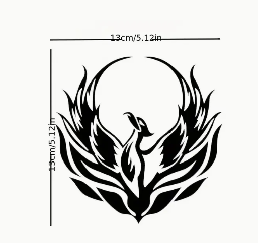 Laser Fire Phoenix Sticker/ Decal