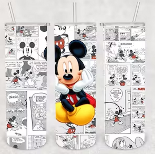 Mickey Newspaper Cartoon Tumbler 20oz