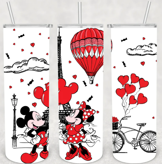 Mickey & Mannie in Paris Love Tumbler 20oz