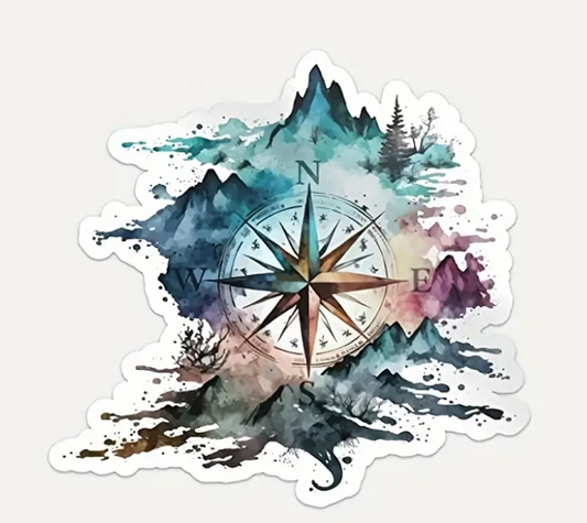 Not All Those Who Wander Are Lost Compass Waterproof Vinyl Decal