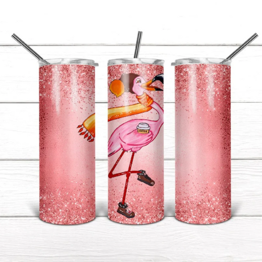 Pink Flamingo Tumbler 20oz