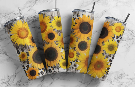 Rustic Sunflowers Tumbler 20oz