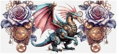 UV DTF Red Lilac Dragon