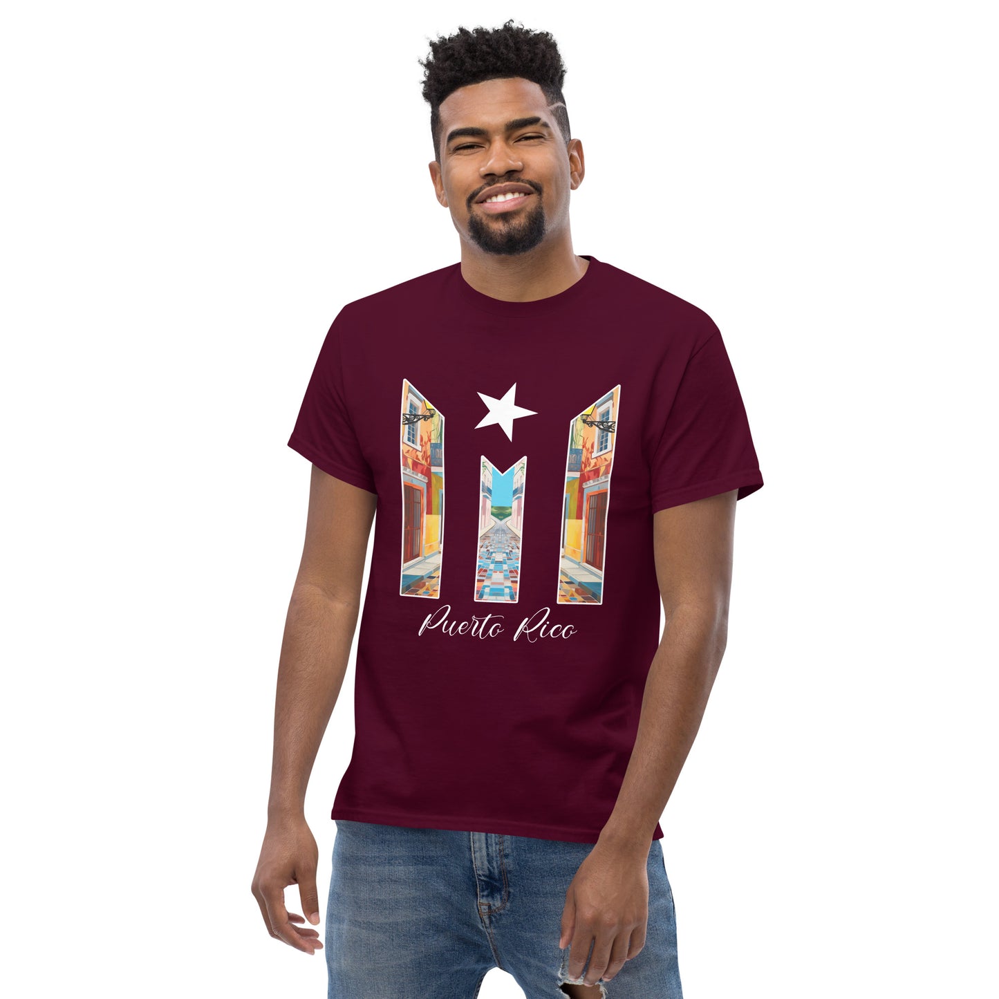 Puerto Rico Bandera Old San Juan Unisex classic tee