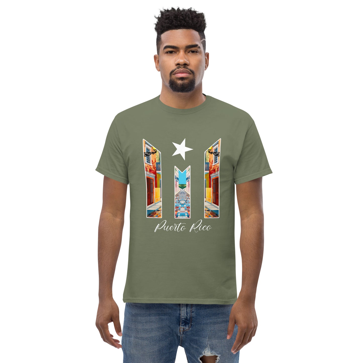 Puerto Rico Bandera Old San Juan Unisex classic tee